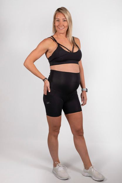BLACK MID THIGH MATERNITY SMALL