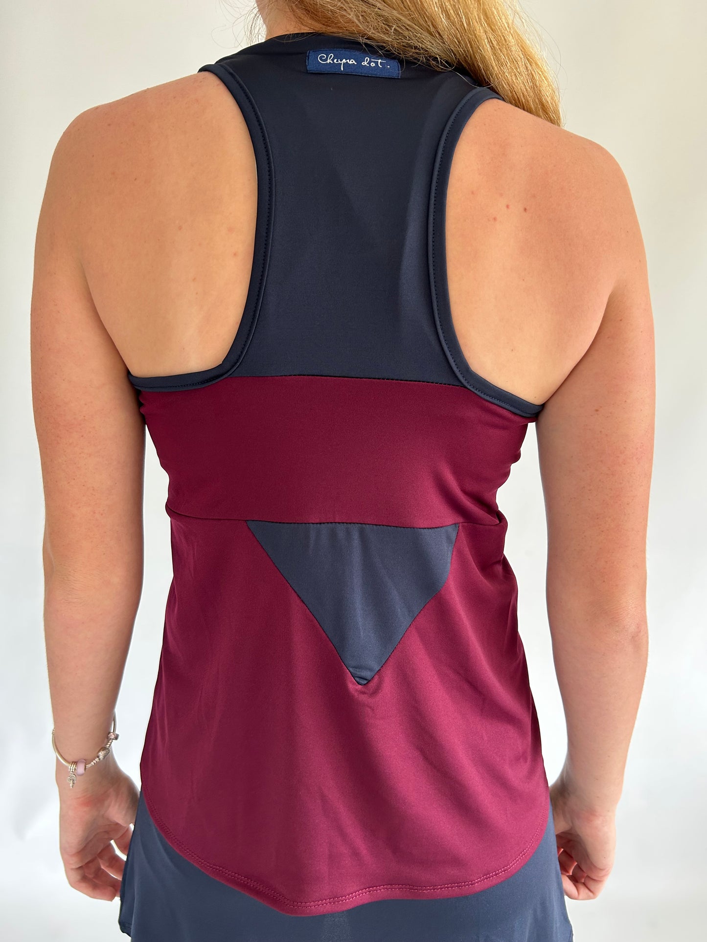 MAROON AND NAVY HIGH NECK SMALL