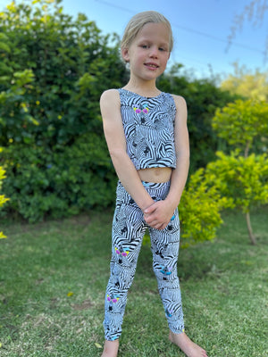 SASSY ZEBRA GIRLS LEGGINGS