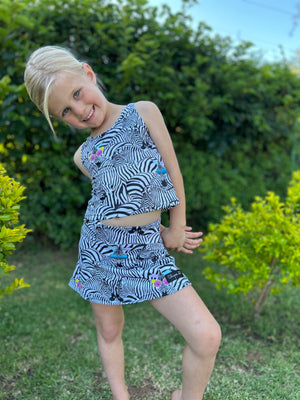 ZEBRA GIRLS SKORT