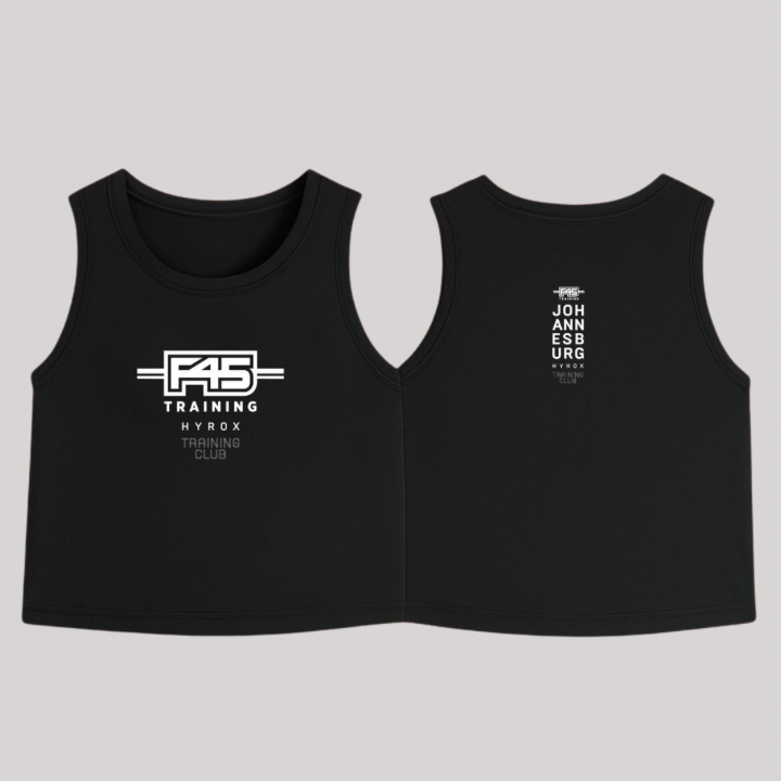 F45 LADIES JHB HYROX TRAINING CLUB TANK -BLACK