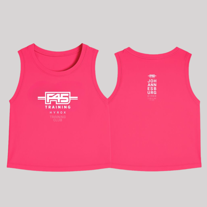 F45 LADIES JHB HYROX TRAINING CLUB TANK -LUMO PINK