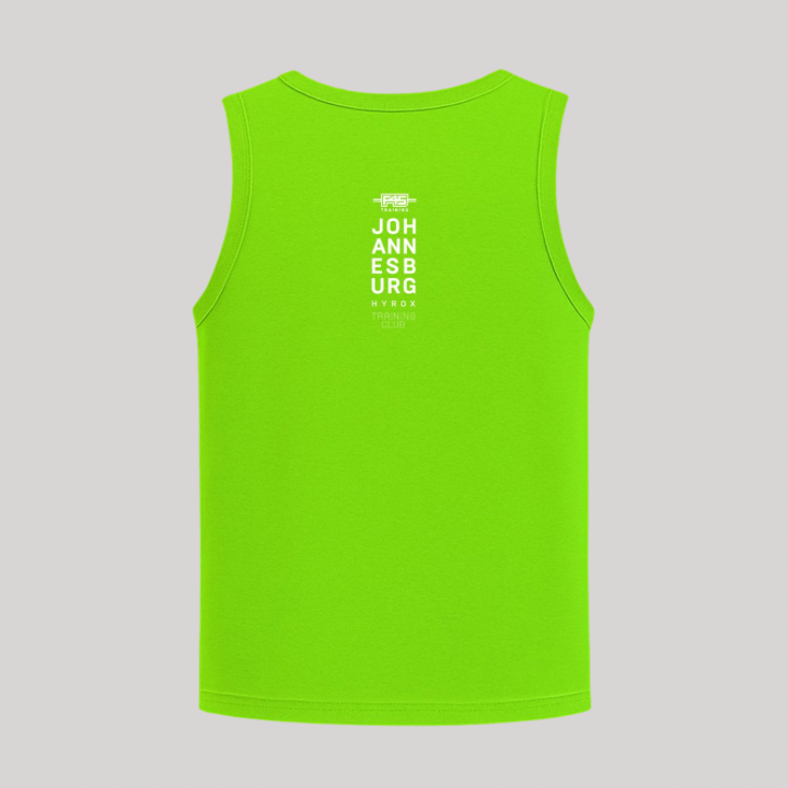 F45 MENS JHB HYROX TRAINING CLUB TANK -LUMO GREEN