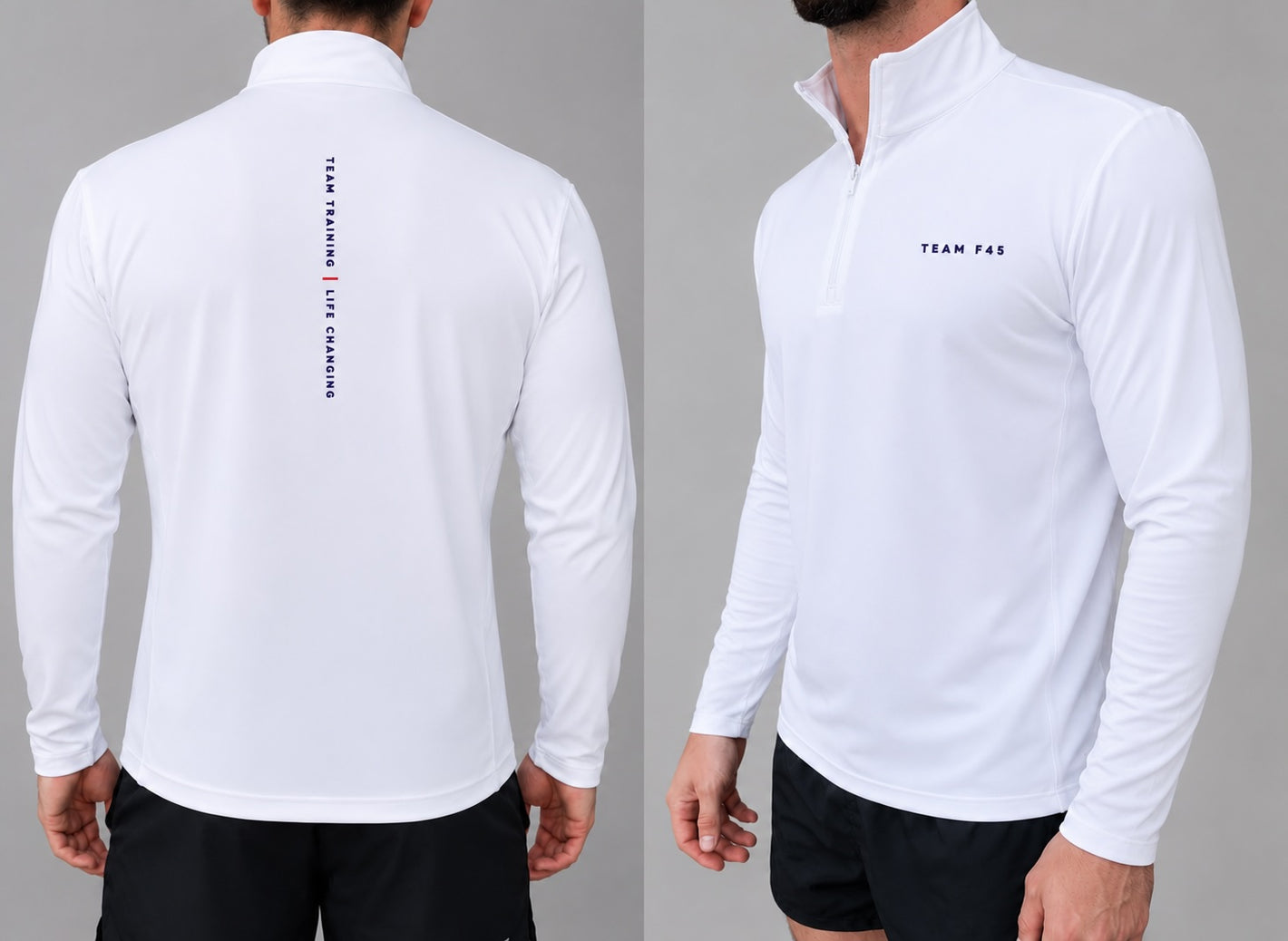 MENS WHITE PREMIUM STRETCH PULL OVER