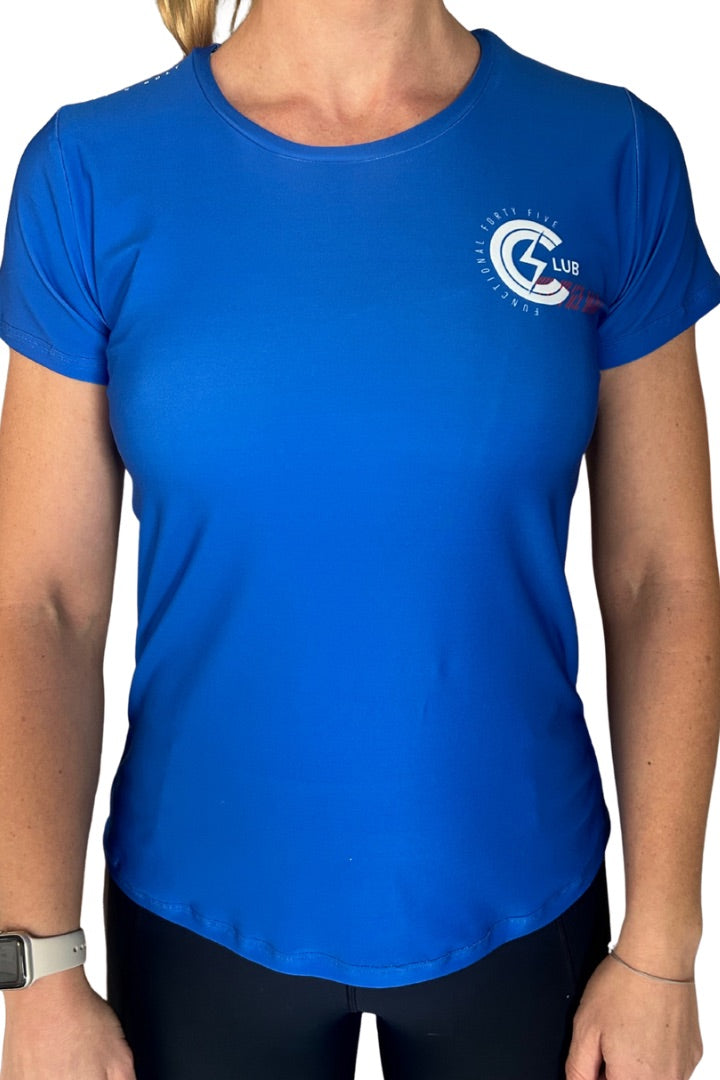 BOLT CLUB LADIES TEE- BLUE