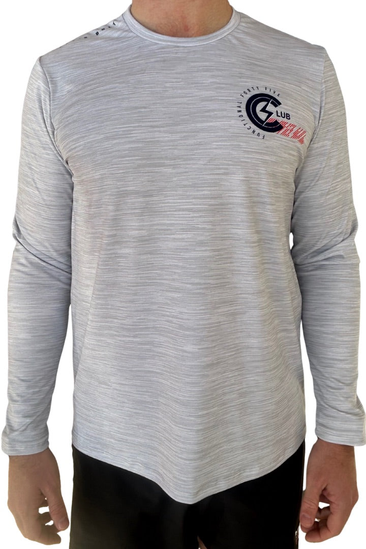 BOLT CLUB MENS LONG SLEEVE TEE- GREY