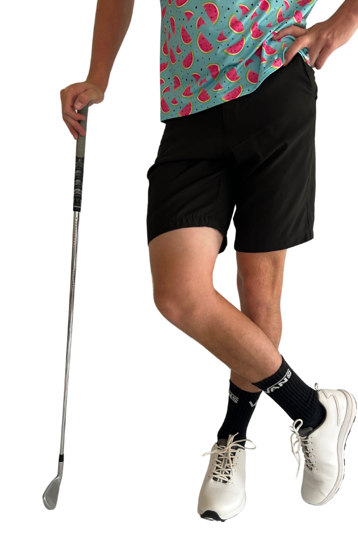 BLACK GOLF SHORTS