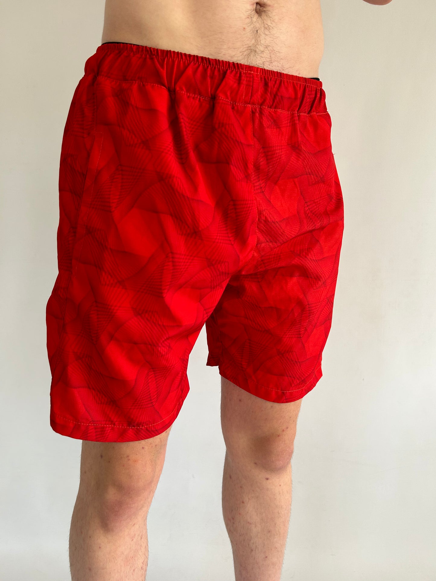 RED ACTIVE SHORTS